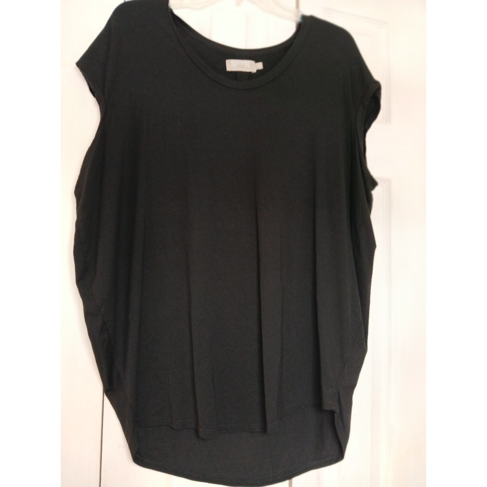 Nation LTD Womens Short Sleeve Oversized Longline Tee Shirt Black‎ Cotton  Small